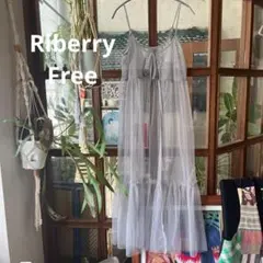 Riberry グレー シースルーキャミワンピース　フリーのサムネイル