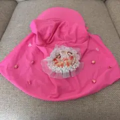 プール帽子　ピンク　プリンセス