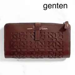 未使用品✨️　genten　ゲンテン　カットワーク　L字ファスナー　長財布