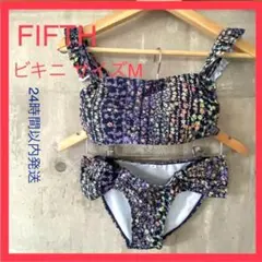 【新品】花柄 FIFTH フリル 水着 ビキニ Mのサムネイル