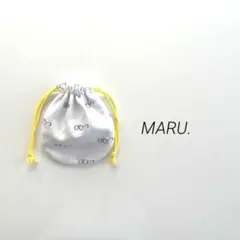 ◯まんまる巾着◯巾着　ミニポーチ　ミニ巾着　小物　横11.5×縦12 メガネ柄