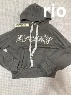 GLOWNY グレー クロップドパーカー クロップドパーカー GLOWNY グレー クロップドパーカー original