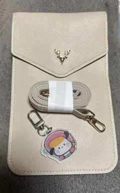 【ラスト1点】スマホショルダーバッグ ベージュ