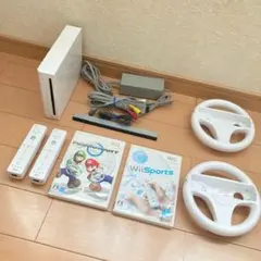 【フルメンテナンス】Wii 本体 ホワイト マリオカートソフト３本セット g