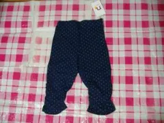 120ｃｍ　新品五分丈？レギンス　紺地に白ドット柄　綿100％
