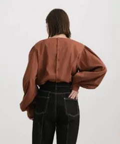 ボリュームスリーブブラウス select MOCA by son