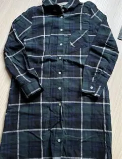 (^-^)チェックロングシャツ