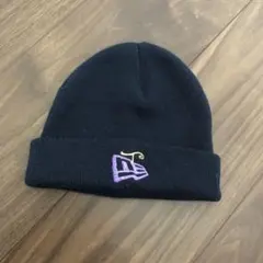 【NEW ERA × ONE PIECE】キッズ用 ニット帽 ネイビー