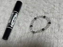 クリア ブラックの磁気 ガラスビーズ ブレスレット