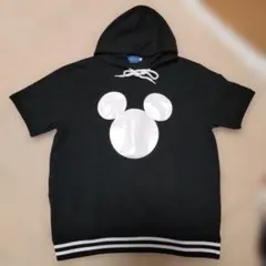 東京ディズニーリゾート ミッキーマーク半袖パーカー（ブラック）