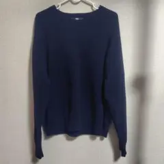 UNIQLO プレミアムラムクルーネックセーター ネイビー XL