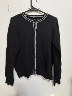 新品　しまむら　CLOSSHI　カーディガン　バイカラー　パイピング