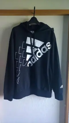 adidas 黒 パーカー J/O