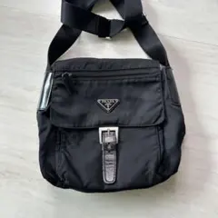 PRADA ショルダーバッグ ナイロン三角プレート ギャランティ付きB5469F