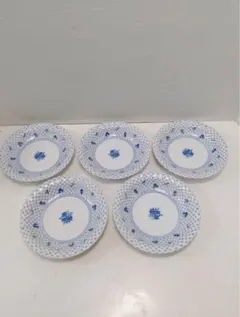 【昭和レトロ】YAMATSU Fine Porcelain 深皿 5枚セットのサムネイル