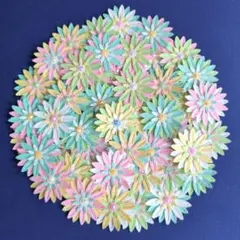 クラフトパンチお花(No.1)５０枚 パステルウェディング メッセージ アルバム