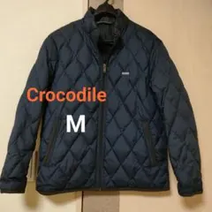 Crocodile ダウンジャケット キルティング ネイビー　Мサイズ