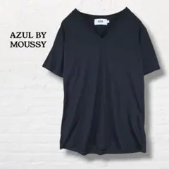 アズールバイマウジー☆Vネック半袖Tシャツ【L】ブラックのサムネイル