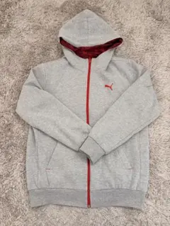 Puma グレー フルジップパーカー