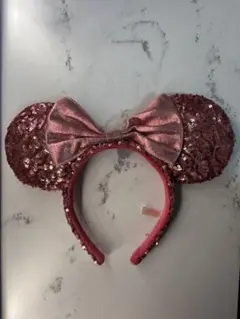 ミニーマウス風ピンクカチューシャ