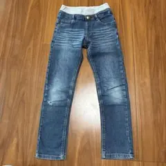 キッズ　ストレッチブルーデニムパンツ