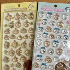 ちいかわ　ドロップシール　ぷっくりシール　うさぎ　ハチワレ　3Dシール　②