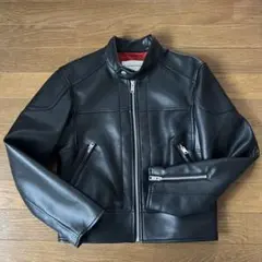 美品 GU and beautiful people 合皮 ライダースブルゾン