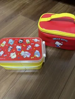 ハローキティ 弁当箱 赤 黄色 箸付き