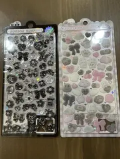 【正規品】フワフワドロップシール、ぶらっくボンボン