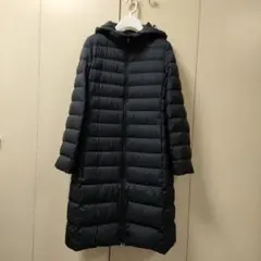 hy様専用　UNIQLOフード付き黒ダウンロングコート