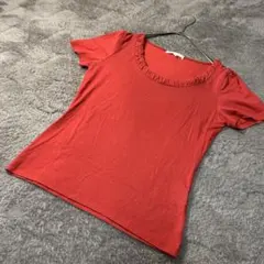 ANAYI アナイ 半袖カットソー ギャザー レッド M相当のサムネイル