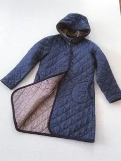 〈美品〉LAVENHAM ブランドン　キルティングコート　フーディ38 ネイビー