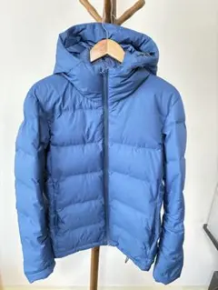 UNIQLO シームレスダウンパーカ メンズL ブルー フード付き