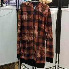 【最終値下げ】NieR☆ジップアップパーカー(茶色ブロック)