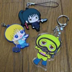 キーホルダー３点セット　ガチャピン　呪術廻戦　真希　進撃の巨人　 アルミンのサムネイル