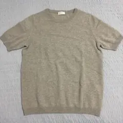 LILYSILK 半袖ニット ベビーカシミヤ100% ベージュ