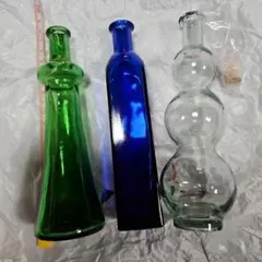ガラス製一輪挿し3本セット
