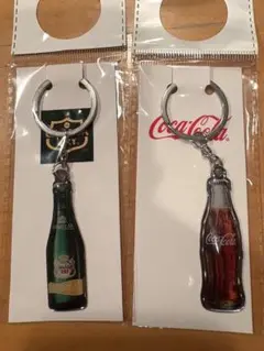 ★非売品・未開封★コカ・コーラ＆カナダドライ オリジナルキーホルダー セットのサムネイル