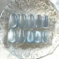 即購入OK！マグネットネイル❤︎水光ネイル❤︎ワンホンネイル❤︎ブルーネイル❤︎