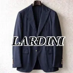 LARDINI テーラードジャケット リネン100% 44 サックスブルー 麻