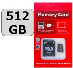 microSDカード 512GB マイクロSDカードアダプター付き