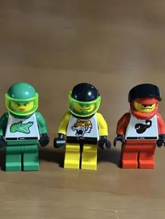 LEGO ミニフィグ 3体セット アニマルレーサーワニ/トラ/サソリ1998年