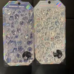 ボンボンドロップシール　シャーベット　よるねこ　みずいろ