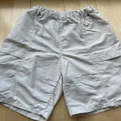 ユニクロ　ライトベージュ　ハーフパンツ サイドポケット付き　150