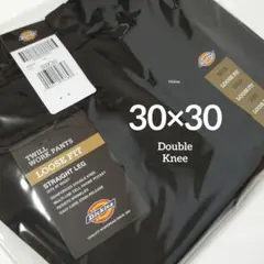 30×30【新品 未使用】ディッキーズ　ダブルニー　85283　BLACK