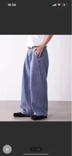 fuv - wide denim pants ワイドデニムパンツ　Mサイズのサムネイル