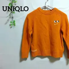 ユニクロ アニヤハインドマーチ ニット キッズ140 オレンジ