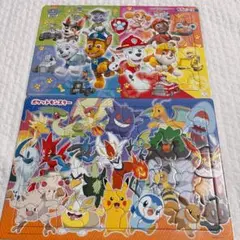 【収納袋付き】くもん動物パズル＋パウパト＋ポケモンセットのサムネイル