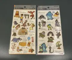 正規品　大人の図鑑シール　モンスターズ編　プーさん編　ラプンツェル編