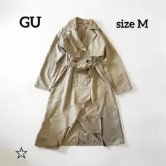 【2WAY】GU トレンチコート ジレ ロングベスト 予備ボタン付 M